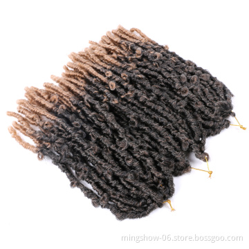 Wholesale 18inches wig chemical fiber crochet hair female butterfly curly braid African dirty braid Butterfly locs hair